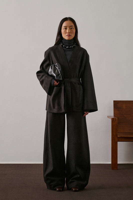 Veste Balme - Vert Ébène - Laine - Femme