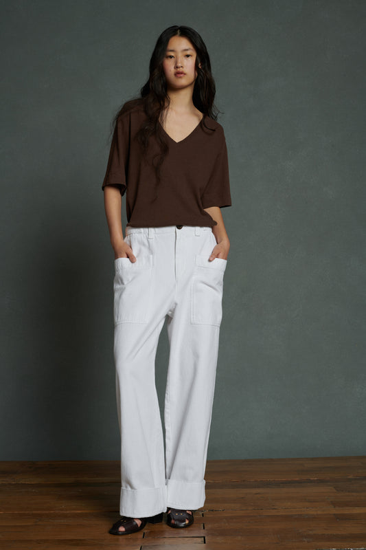 Jean Andorre - Blanc - Coton - Femme