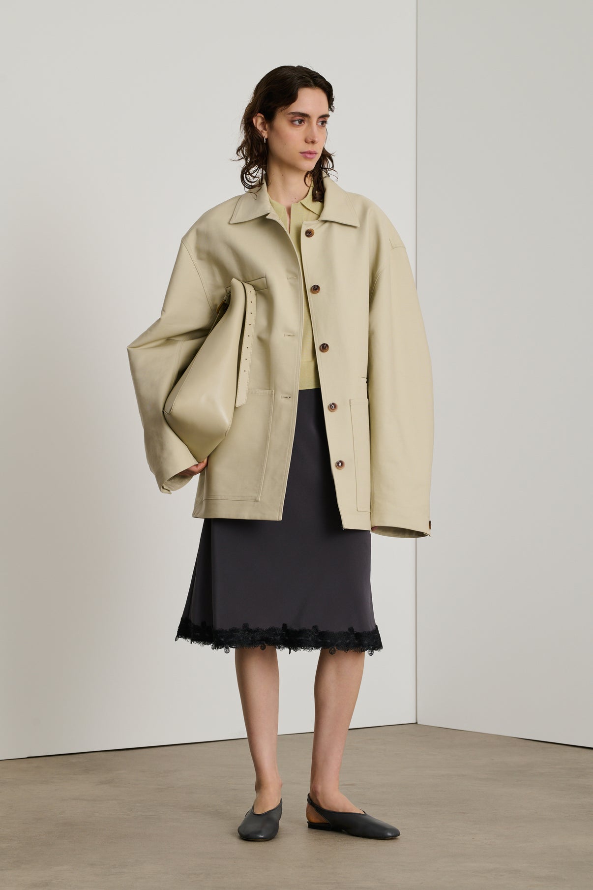 Veste Domingo - Mastic - Coton - Femme vue 1