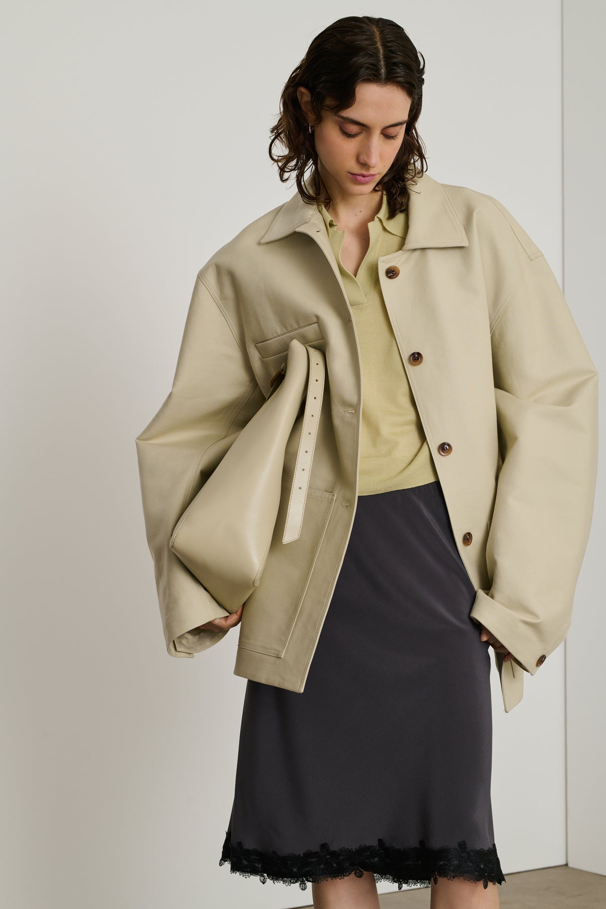 Veste Domingo - Mastic - Coton - Femme vue 2