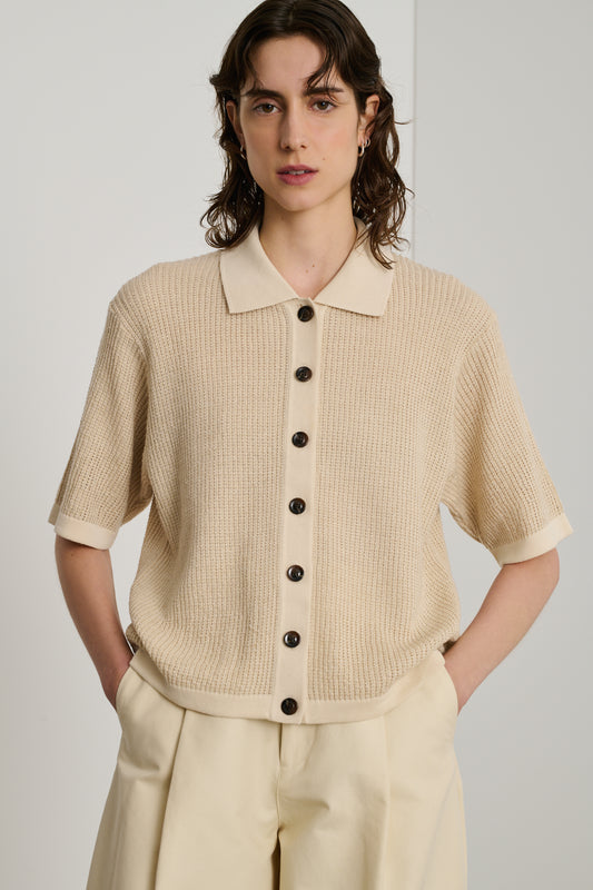 Polo David - Écru - Femme