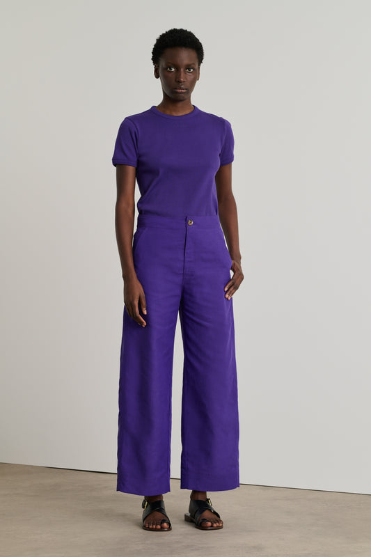 Tee-Shirt Aristide - Ultraviolet - Coton - Femme