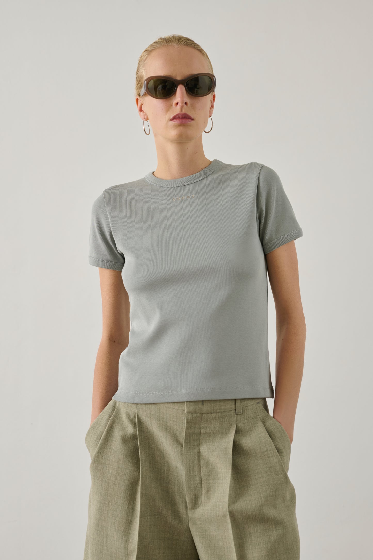 Tee-Shirt Aristide - Bleu Glacé - Coton - Femme