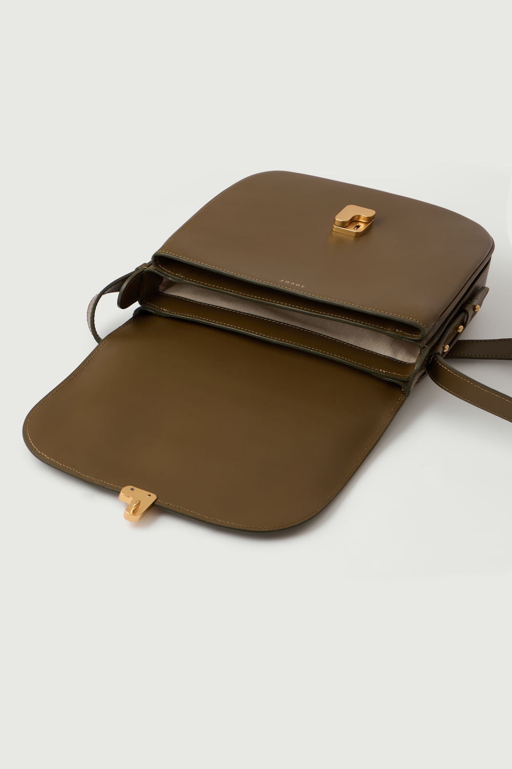 Sac Bellissima Maxi - Kaki Doré - Cuir - Femme